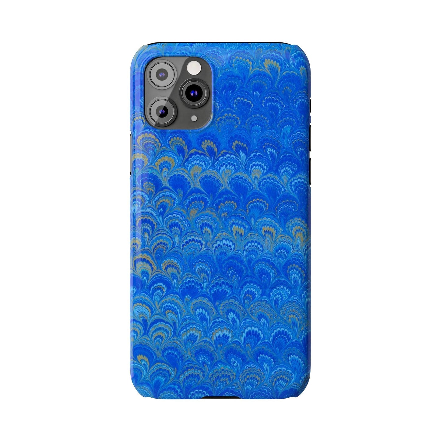 Blue Marbled Design, Italy Feather Phone Case, Multi-Color, Slim Phone Cases, Case-Mate IPHONE16 and all sizes