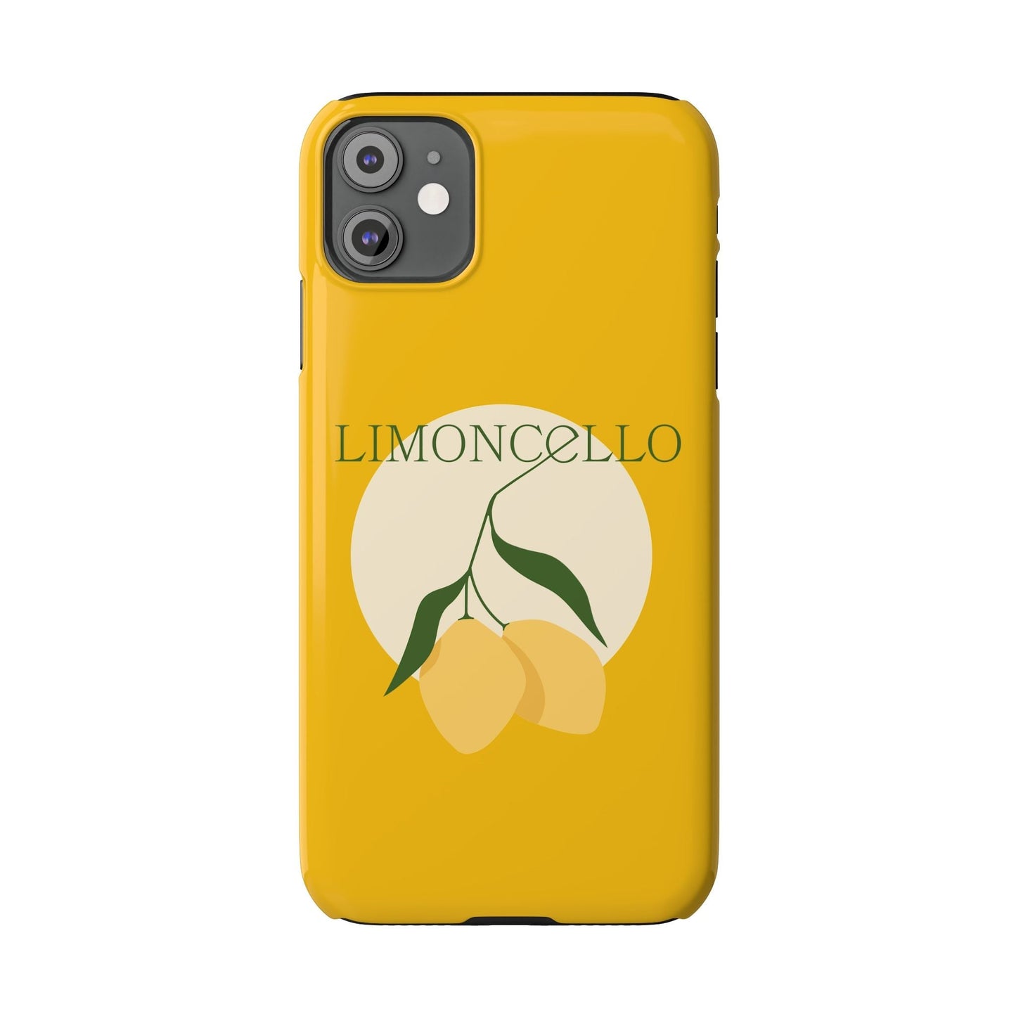 Italian Limoncello Yellow Slim Phone Cases with Lemons, Case-Mate IPHONE16 and all sizes