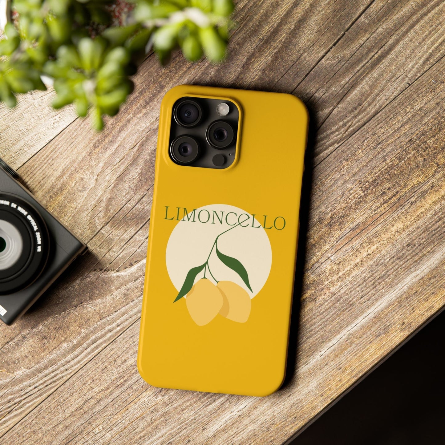 Italian Limoncello Yellow Slim Phone Cases with Lemons, Case-Mate IPHONE16 and all sizes