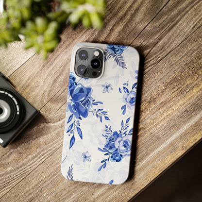 French Blue and White Toille, Slim Phone Cases, Case-Mate IPHONE16 and all sizes