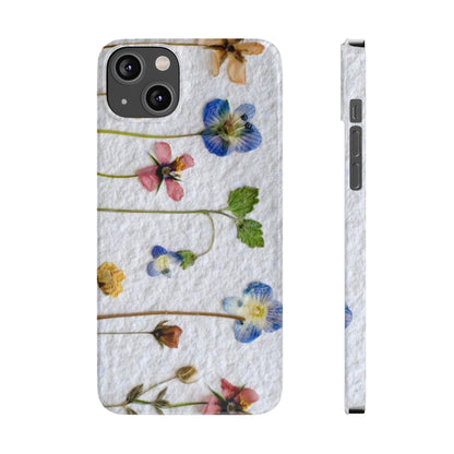 Dried Wild Pink and Purple Flower Image on Paper, Floral Slim Phone Cases, Case-Mate IPHONE16 and all sizes