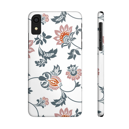 Pink and Green Flower Pattern, Floral Slim Phone Cases, Case-Mate IPHONE16 and all sizes