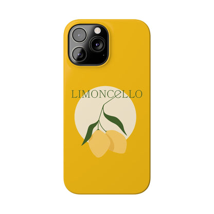 Italian Limoncello Yellow Slim Phone Cases with Lemons, Case-Mate IPHONE16 and all sizes