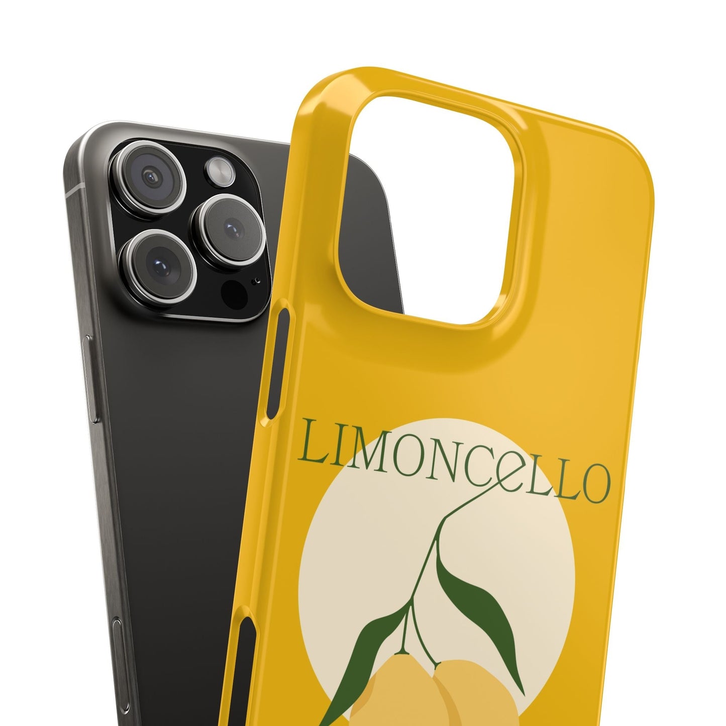 Italian Limoncello Yellow Slim Phone Cases with Lemons, Case-Mate IPHONE16 and all sizes