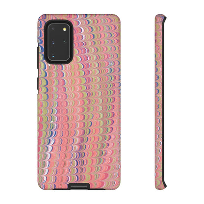 Pink Pastels Feather Marbled Vintage Design iPhone 16 + Samsung + Apple + Google - 2 finishes